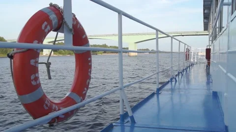 Lifebuoy River Ship Stock-Footage 65280291
