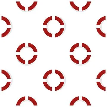 Lifebuoy seamless pattern on beach theme Stock Illustration