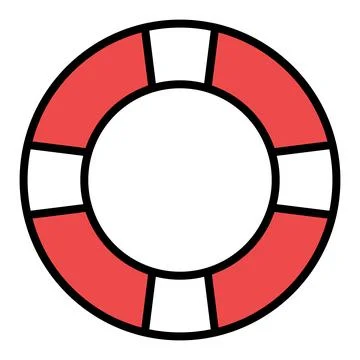 Lifebuoy from ship for safe navigation in case shipwreck Stock Illustration