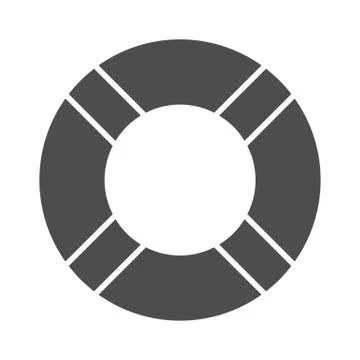 Lifebuoy solid icon, Summer concept, Lifesaver sign on white background, Life Illustrazione stock