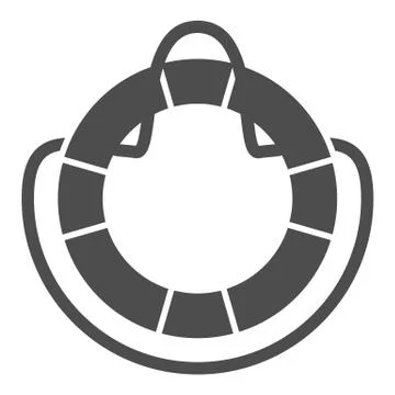Lifebuoy solid icon, Summer concept, life preserver sign on white background イラスト素材