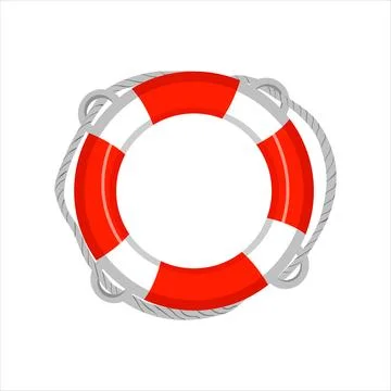 Lifebuoy, vector isolated on white background Stock Illustration