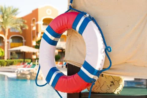 Lifebuoy on the wall Stock Photos