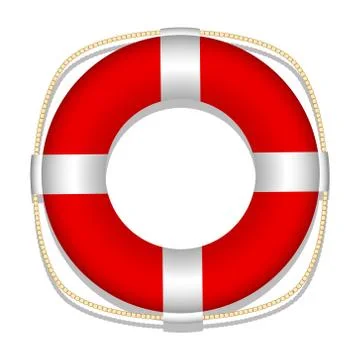 Lifebuoy. White background. Isolated object. Vector Image. Stock-Illustration