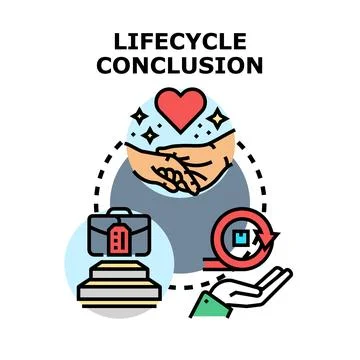Lifecycle conclusion concept vector illustration Stockillustratie