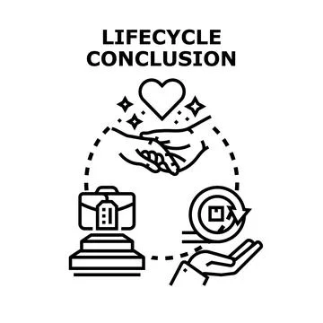 Lifecycle conclusion concept vector illustration Stock Illustration