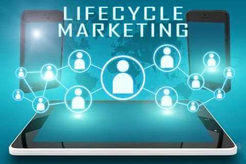 Lifecycle marketing Stock Illustration