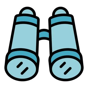 Lifeguard binoculars icon vector flat Stock Illustration