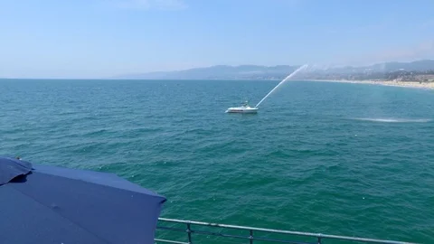 Lifeguard boat Video stock 93168975