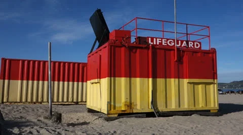 Lifeguard Cabin 스톡 동영상 24589104