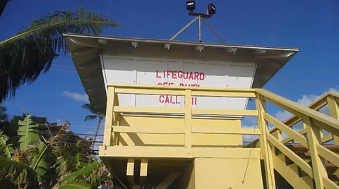 Lifeguard Off Duty Stock Footage 24095293