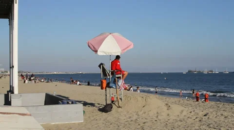 Lifeguard on duty Stock Footage 29612937