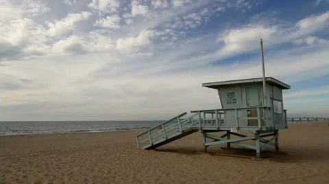 Lifeguard Hut Stock Footage 22782449