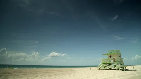 Lifeguard hut Stock Footage 73648778