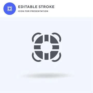 Lifeguard icon vector, filled flat sign, solid pictogram isolated on white, logo Stock Illustration
