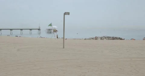 Lifeguard looking at the sea Stock Footage 171175697