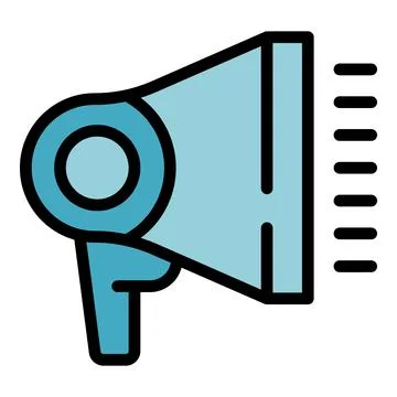 Lifeguard megaphone icon vector flat Stock Illustration