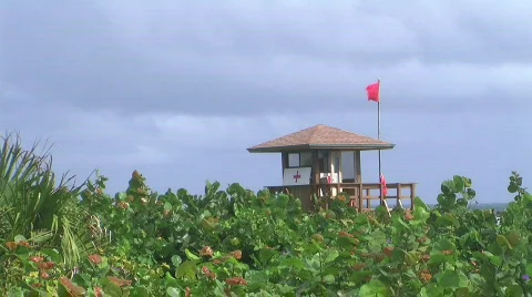 Lifeguard Post Stock Footage 476448