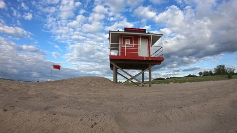 Lifeguard Shack Stock Footage 160483936