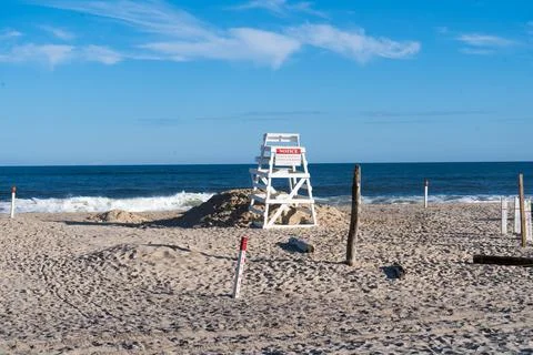 Lifeguard Stand on Beach Stock Photos