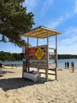 Lifeguard Stand at Beach Foto stock