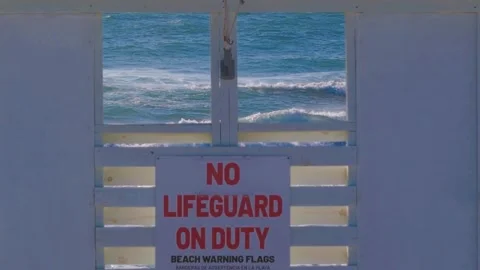 Lifeguard stand view. Stock Footage 283930753