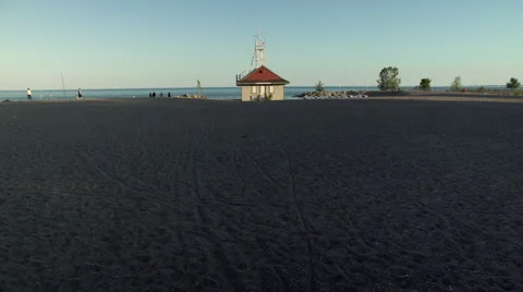 Lifeguard Station on the beach. 4K UHD. Stock-Footage 52016829