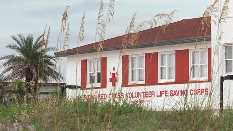 LIfeguard Station Stock Footage 93402342