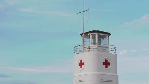 LIfeguard Station Stock Footage 93404630