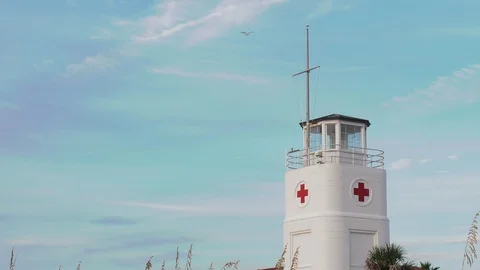 LIfeguard Station Stock Footage 93419453