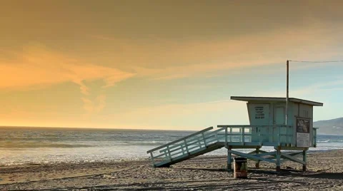 LIFEGUARD TOWER 2 Stock Footage 988384