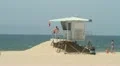 Lifeguard Tower and lifeguard on Huntington Beach HD Footage