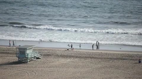 Lifeguard Tower at the Beach Video stock 10896691