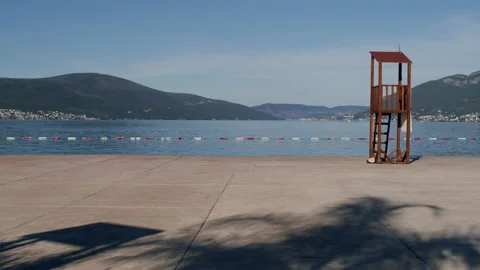 Lifeguard tower on the beach. Stock Footage 232917258