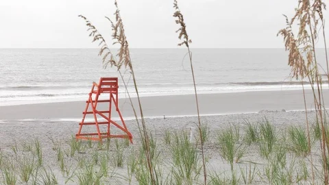 LIfeguard tower Stock Footage 93406077