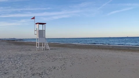 Lifeguard tower Stock Footage 118825968