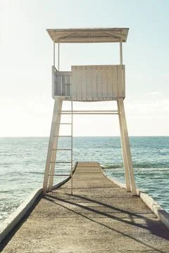 Lifeguard tower 스톡 사진