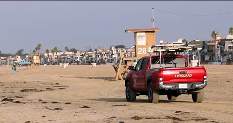 Lifeguard Truck Stock Footage 102149254