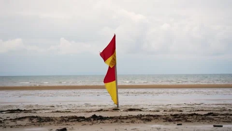 Lifeguard warning flag Stock-Footage 279411037