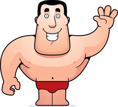 Lifeguard Waving Stock Illustration