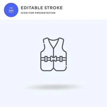 Lifejacket icon vector, filled flat sign, solid pictogram isolated on white Stock Illustration