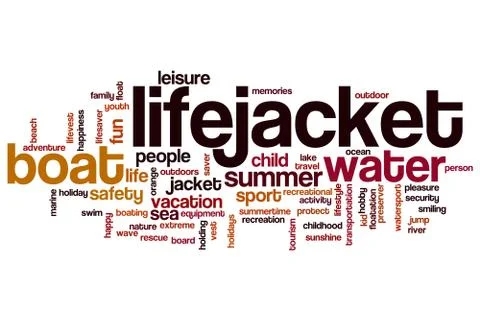 Lifejacket word cloud Stock Illustration