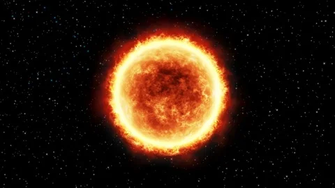 Lifeless planet revolves around big stars, realistic footage Stock-Footage 76799358