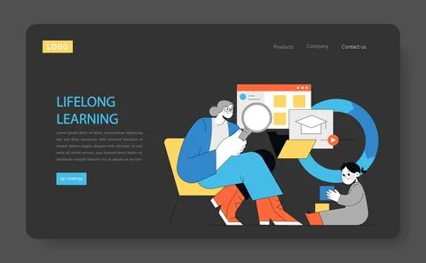 Lifelong Learning concept. Vector illustration. イラスト素材