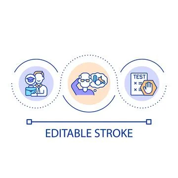 Lifelong learning loop concept icon Illustrazione stock