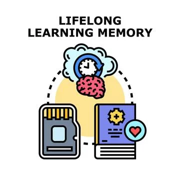 Lifelong learning memory development vector concept Stock Illustration