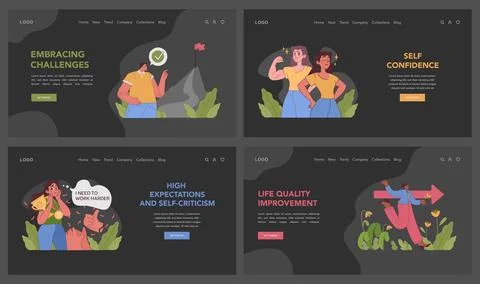 Lifelong learning set. Flat vector illustration Stock Illustration