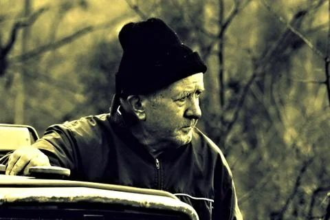 Life's burden on face Foto stock