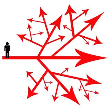 Life's choices Stock Illustration