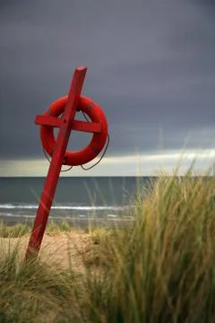 Lifesaver on the beach Stock Photos
